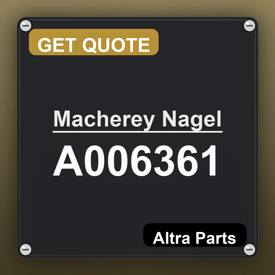 Macherey Nagel A006361 industrial nameplate style image – Altra Parts. GET QUOTE.