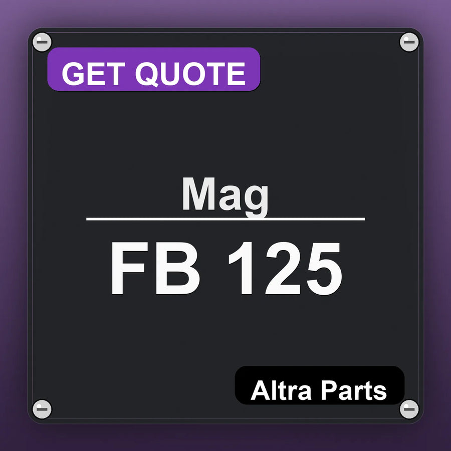 Mag FB 125 industrial nameplate style image – Altra Parts. GET QUOTE.