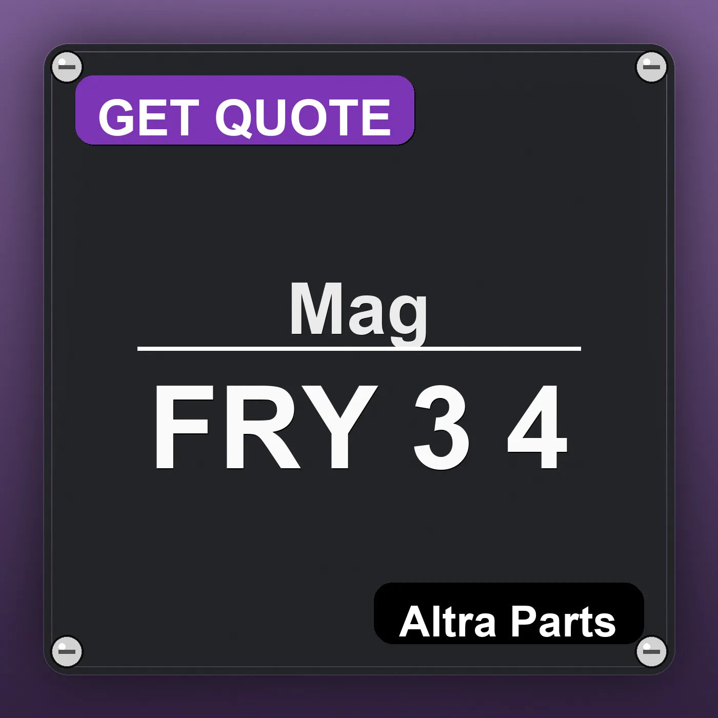 Mag FRY 3 4 industrial nameplate style image – Altra Parts. GET QUOTE.