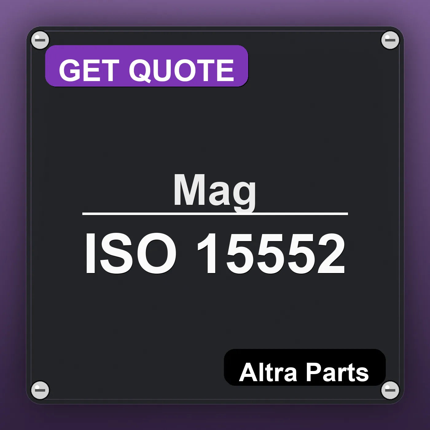 Mag ISO 15552 industrial nameplate style image – Altra Parts. GET QUOTE.