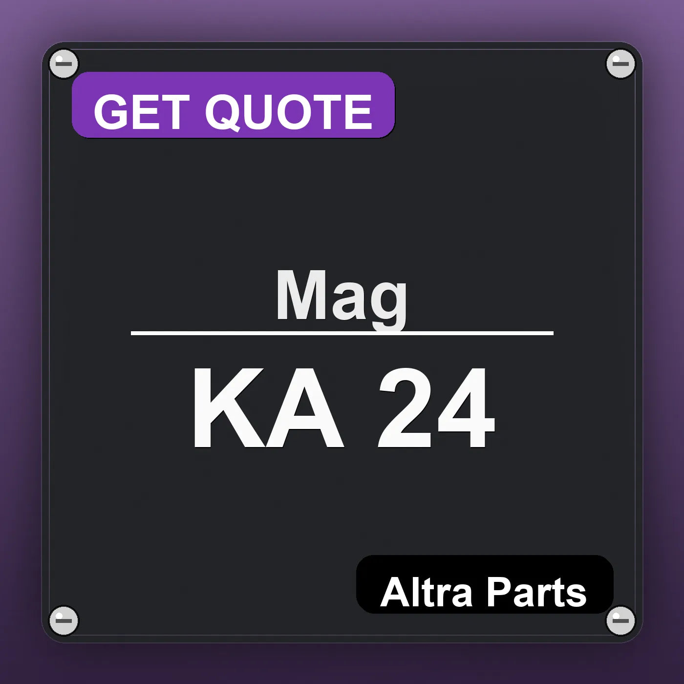 Mag KA 24 industrial nameplate style image – Altra Parts. GET QUOTE.