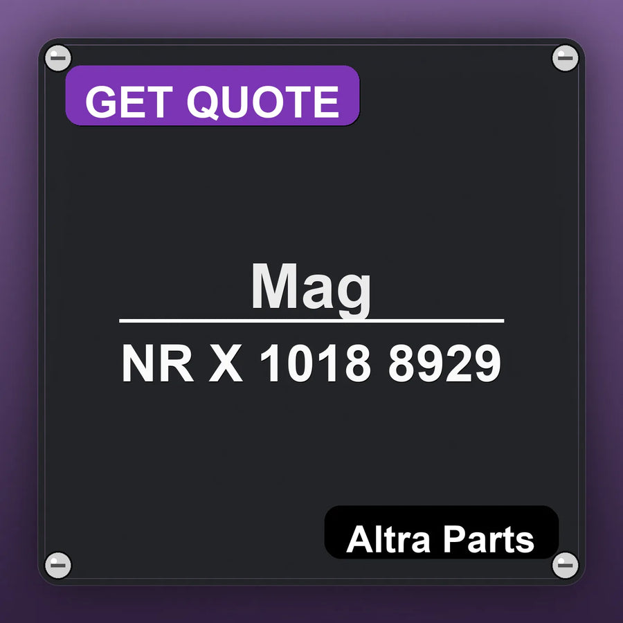 Mag NR X 1018 8929 industrial nameplate style image – Altra Parts. GET QUOTE.