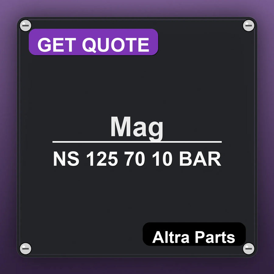 Mag NS 125 70 10 BAR industrial nameplate style image – Altra Parts. GET QUOTE.