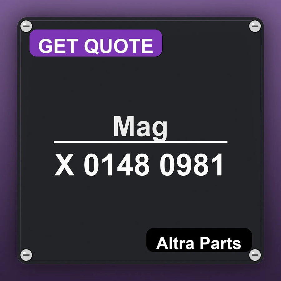 Mag X 0148 0981 industrial nameplate style image – Altra Parts. GET QUOTE.