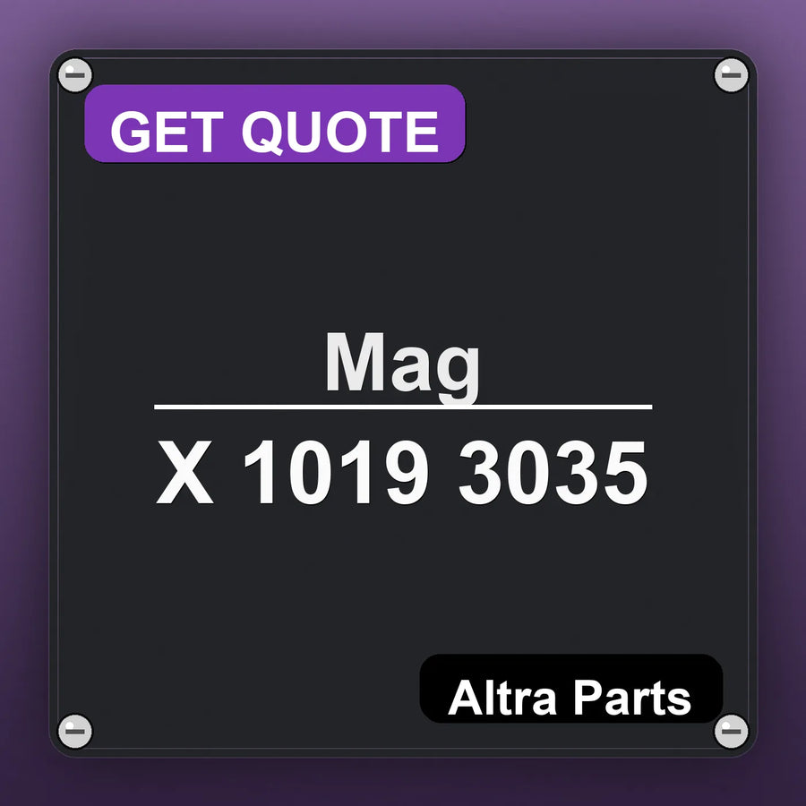 Mag X 1019 3035 industrial nameplate style image – Altra Parts. GET QUOTE.