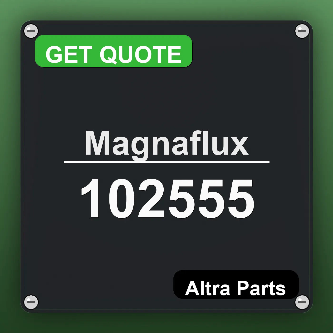 Magnaflux 102555 industrial nameplate style image – Altra Parts. GET QUOTE.
