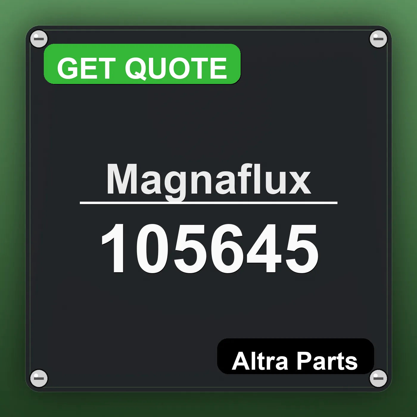 Magnaflux 105645 industrial nameplate style image – Altra Parts. GET QUOTE.
