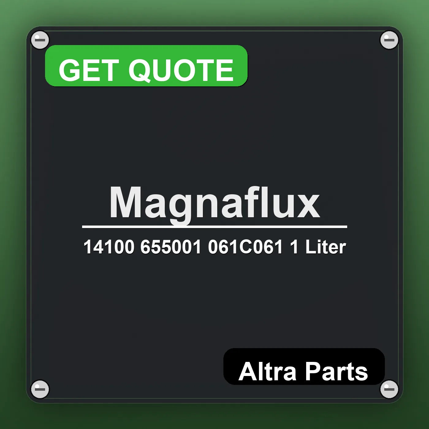 Magnaflux 14100 655001 061C061 1 Liter industrial nameplate style image – Altra Parts. GET QUOTE.