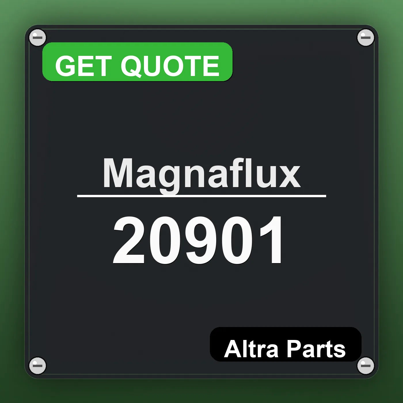 Magnaflux 20901 industrial nameplate style image – Altra Parts. GET QUOTE.