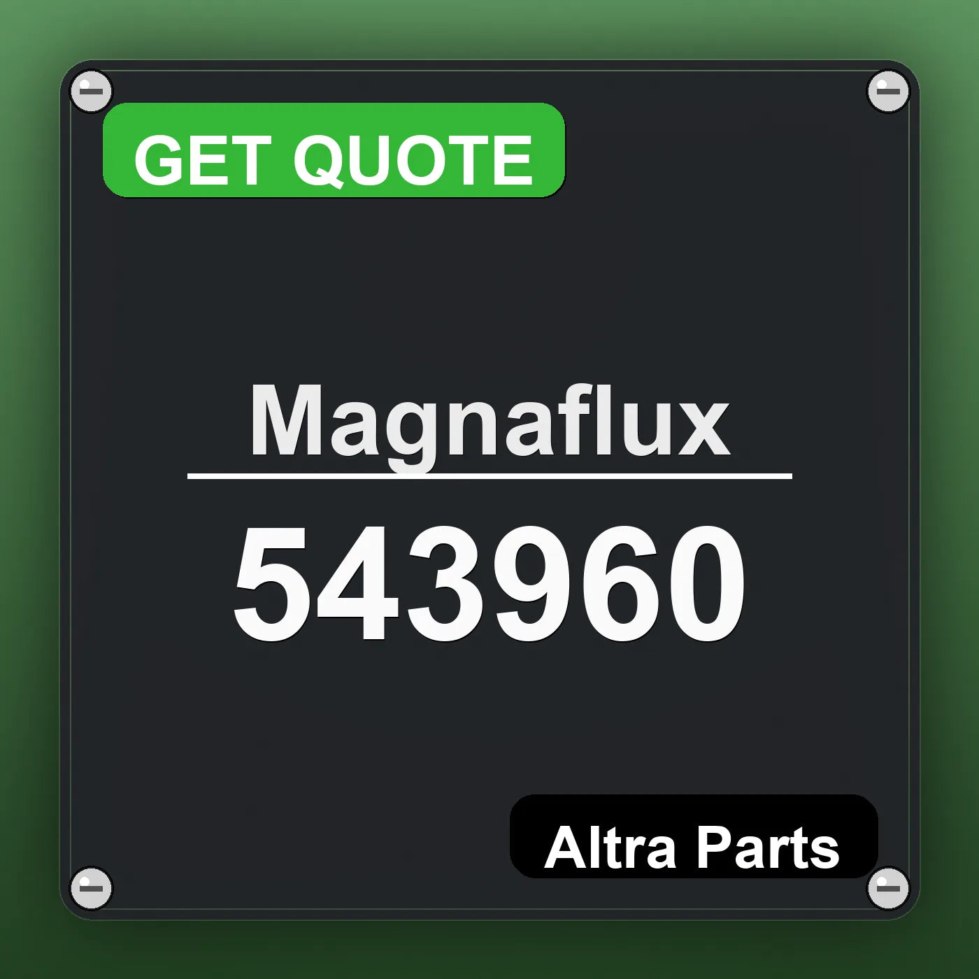 Magnaflux 543960 industrial nameplate style image – Altra Parts. GET QUOTE.