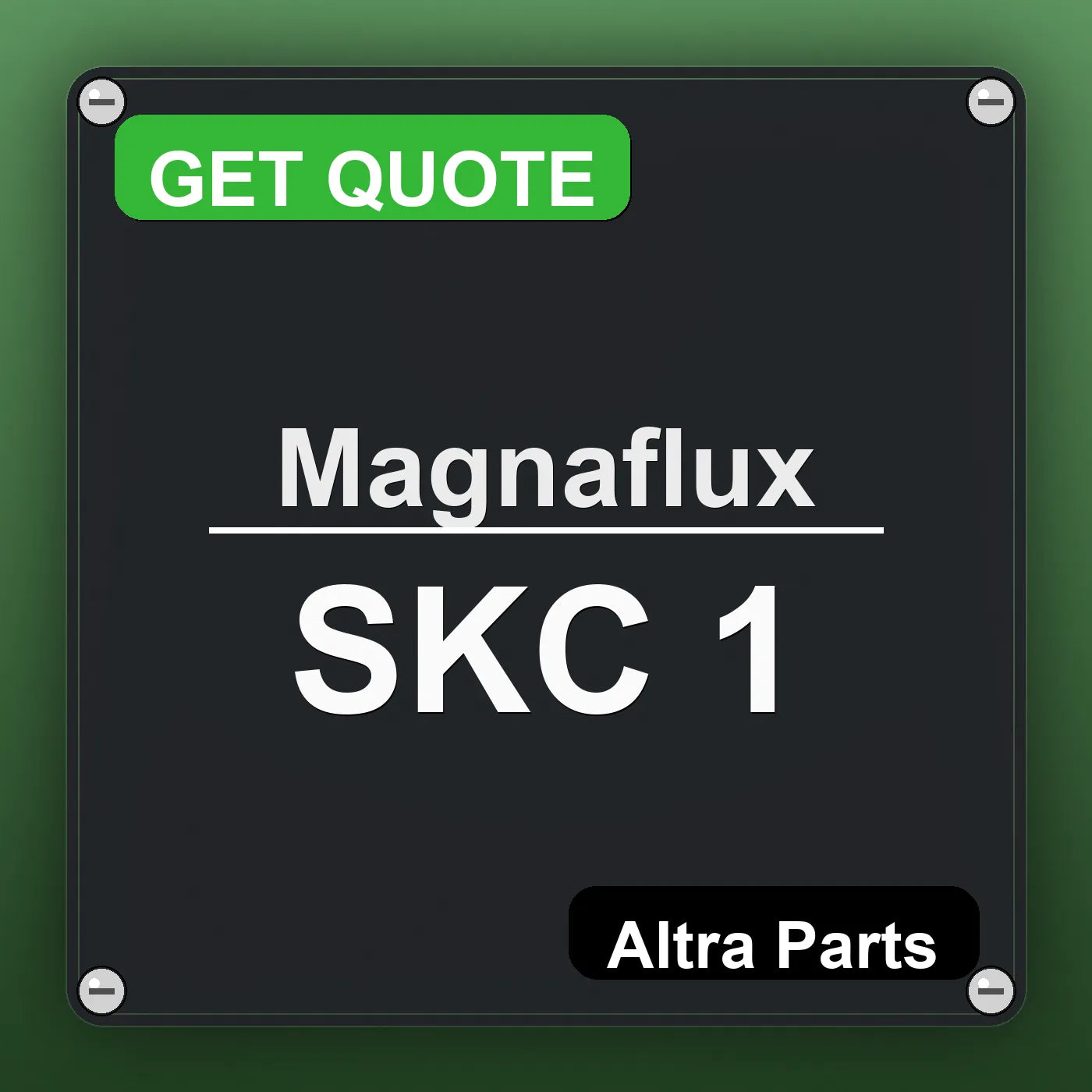 Magnaflux SKC 1 industrial nameplate style image – Altra Parts. GET QUOTE.