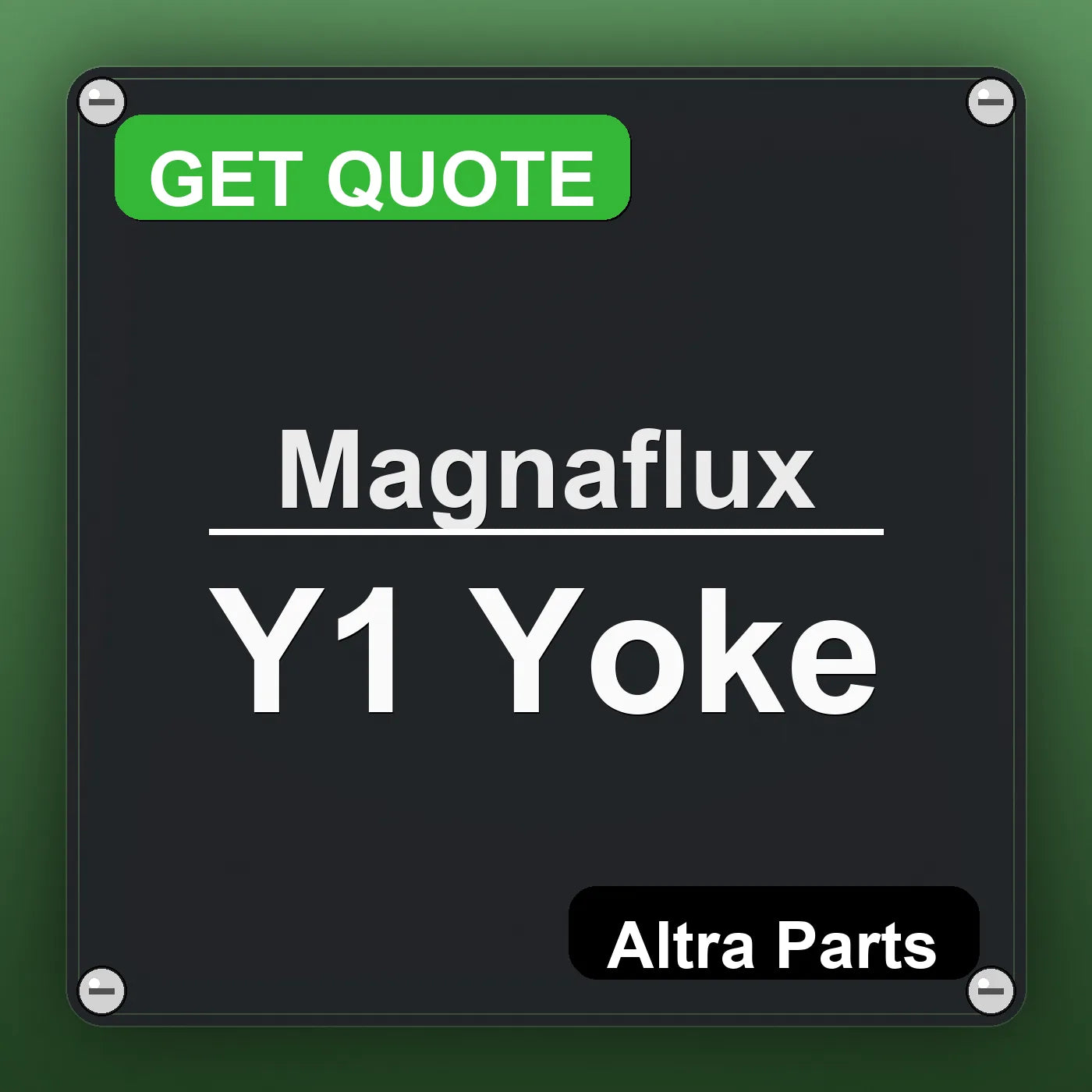 Magnaflux Y1 Yoke industrial nameplate style image – Altra Parts. GET QUOTE.