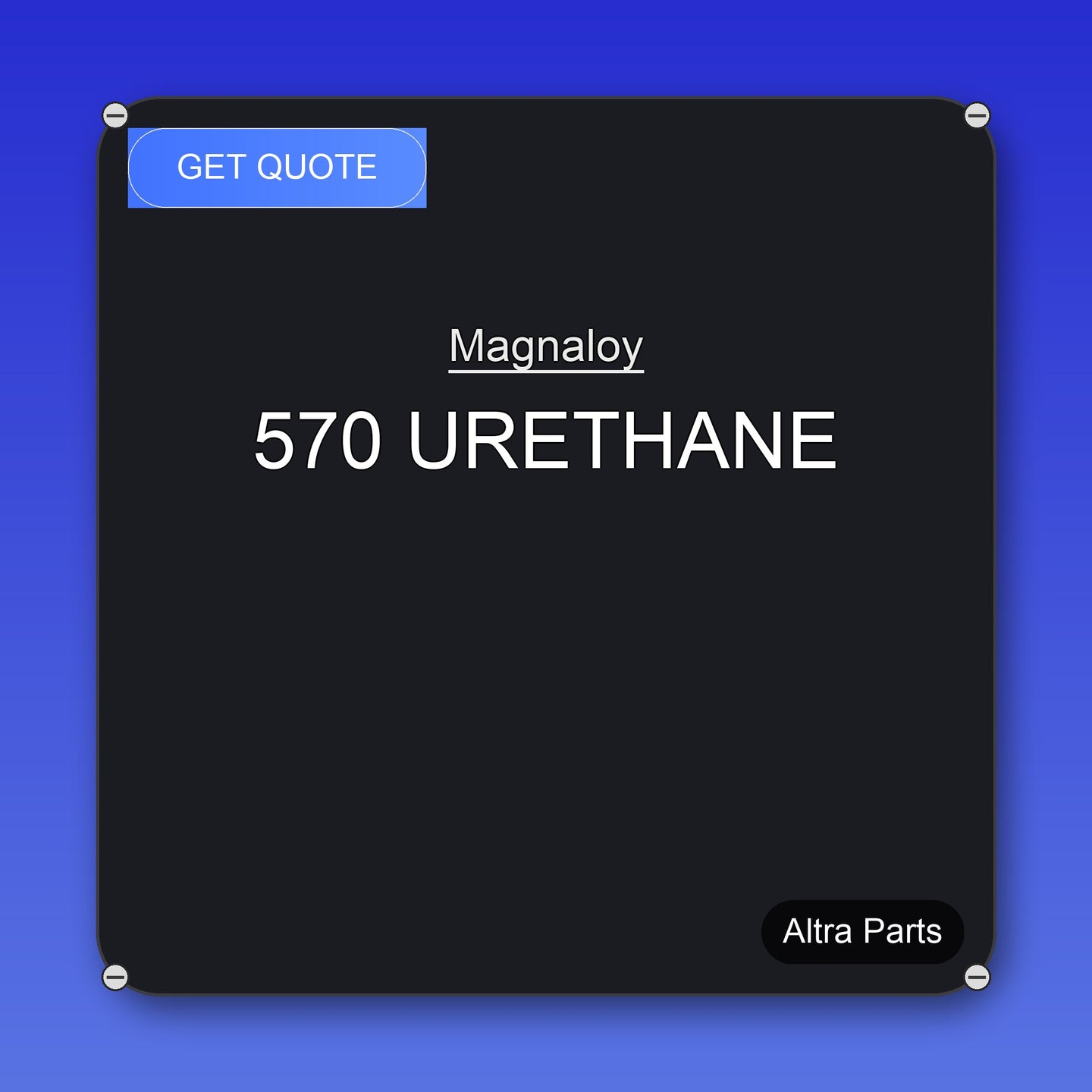 Magnaloy 570 URETHANE industrial spare part – fast international delivery & worldwide shipping