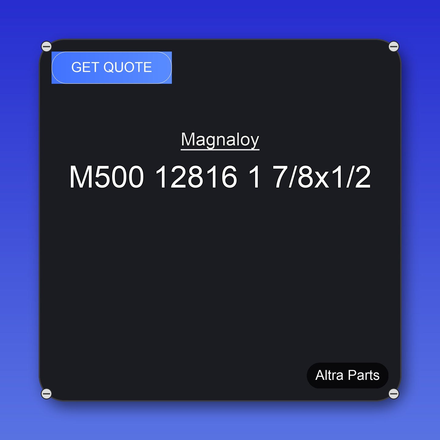 Magnaloy M500 12816 1 7/8x1/2 industrial spare part – fast international delivery & worldwide shipping