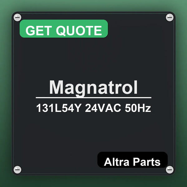 Magnatrol 131L54Y 24VAC 50Hz industrial nameplate style image – Altra Parts. GET QUOTE.