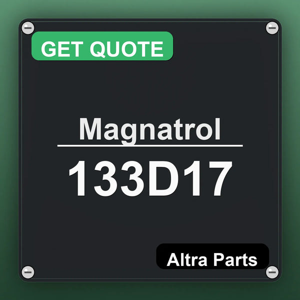 Magnatrol 133D17 industrial nameplate style image – Altra Parts. GET QUOTE.