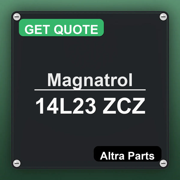 Magnatrol 14L23 ZCZ industrial nameplate style image – Altra Parts. GET QUOTE.