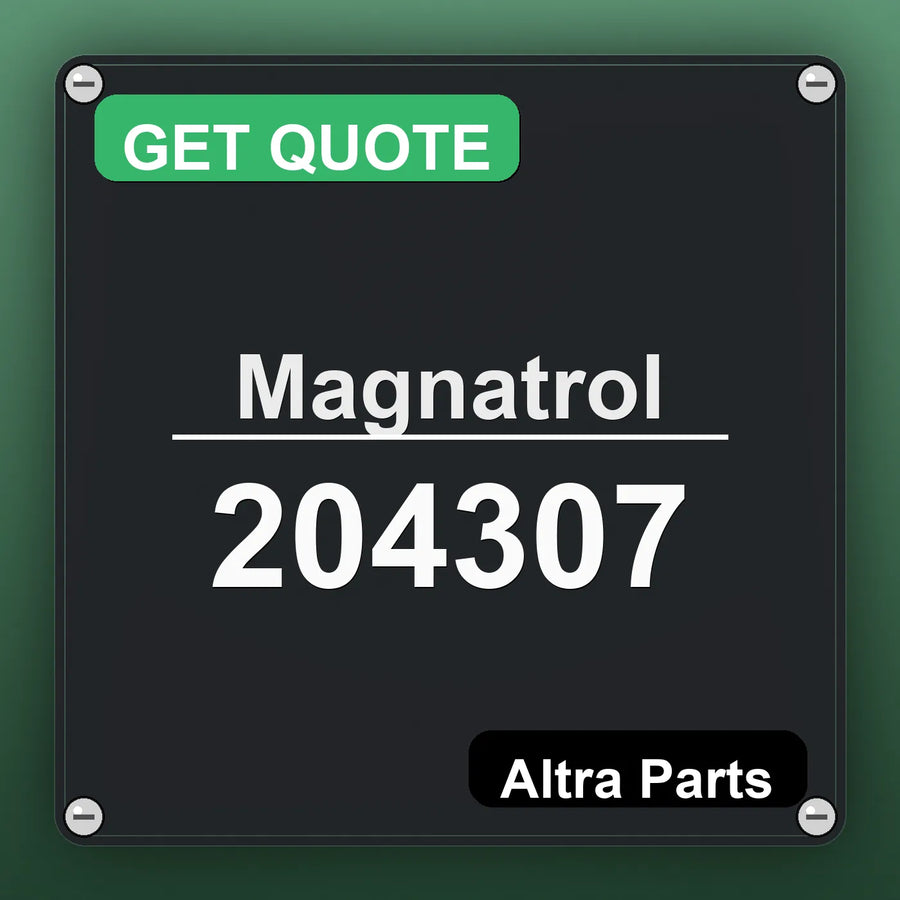 Magnatrol 204307 industrial nameplate style image – Altra Parts. GET QUOTE.