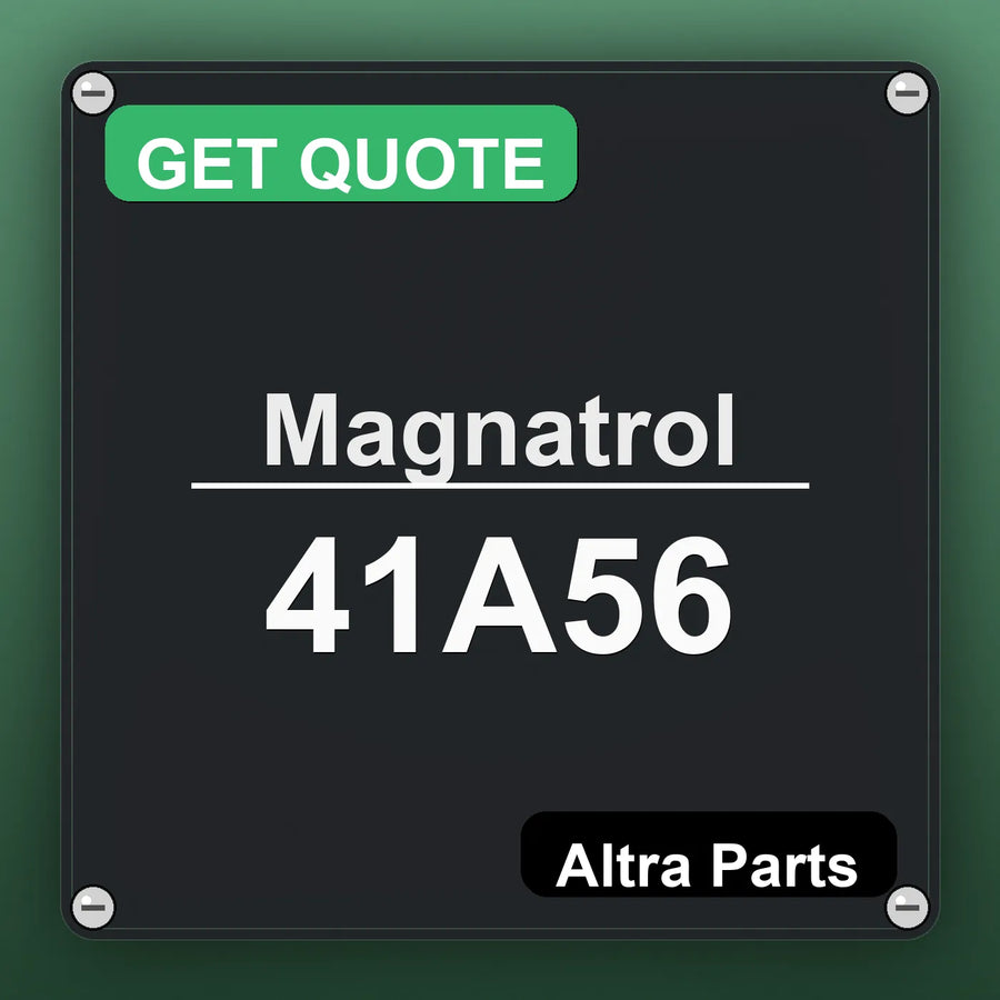 Magnatrol 41A56 industrial nameplate style image – Altra Parts. GET QUOTE.