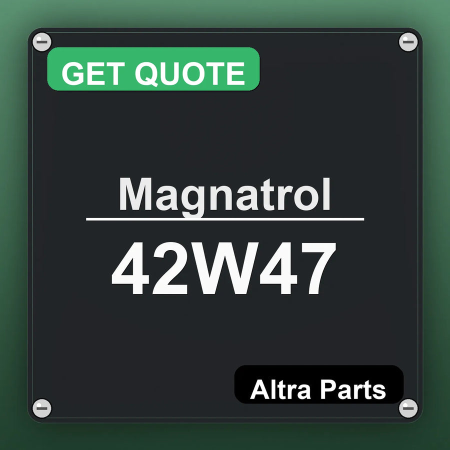 Magnatrol 42W47 industrial nameplate style image – Altra Parts. GET QUOTE.