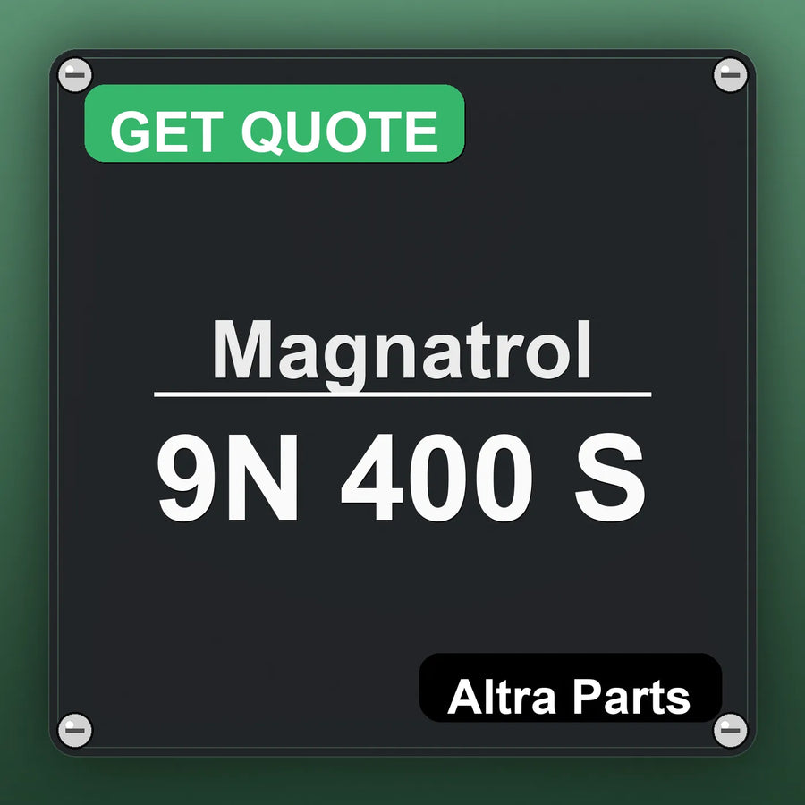 Magnatrol 9N 400 S industrial nameplate style image – Altra Parts. GET QUOTE.