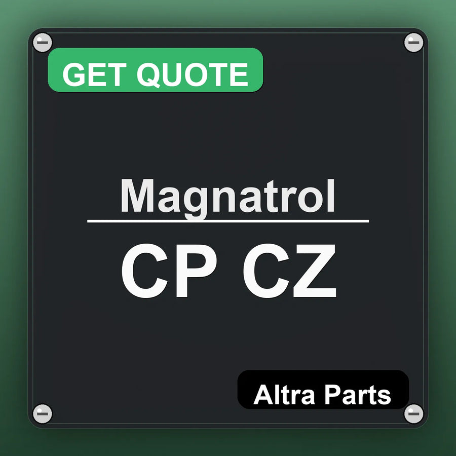 Magnatrol CP CZ industrial nameplate style image – Altra Parts. GET QUOTE.