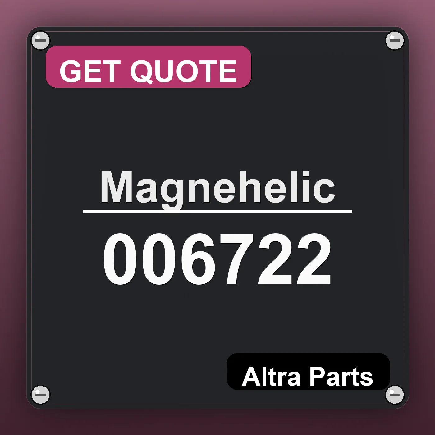 Magnehelic 006722 industrial nameplate style image – Altra Parts. GET QUOTE.