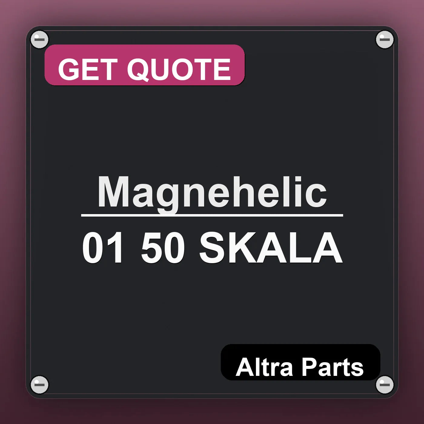 Magnehelic 01 50 SKALA industrial nameplate style image – Altra Parts. GET QUOTE.