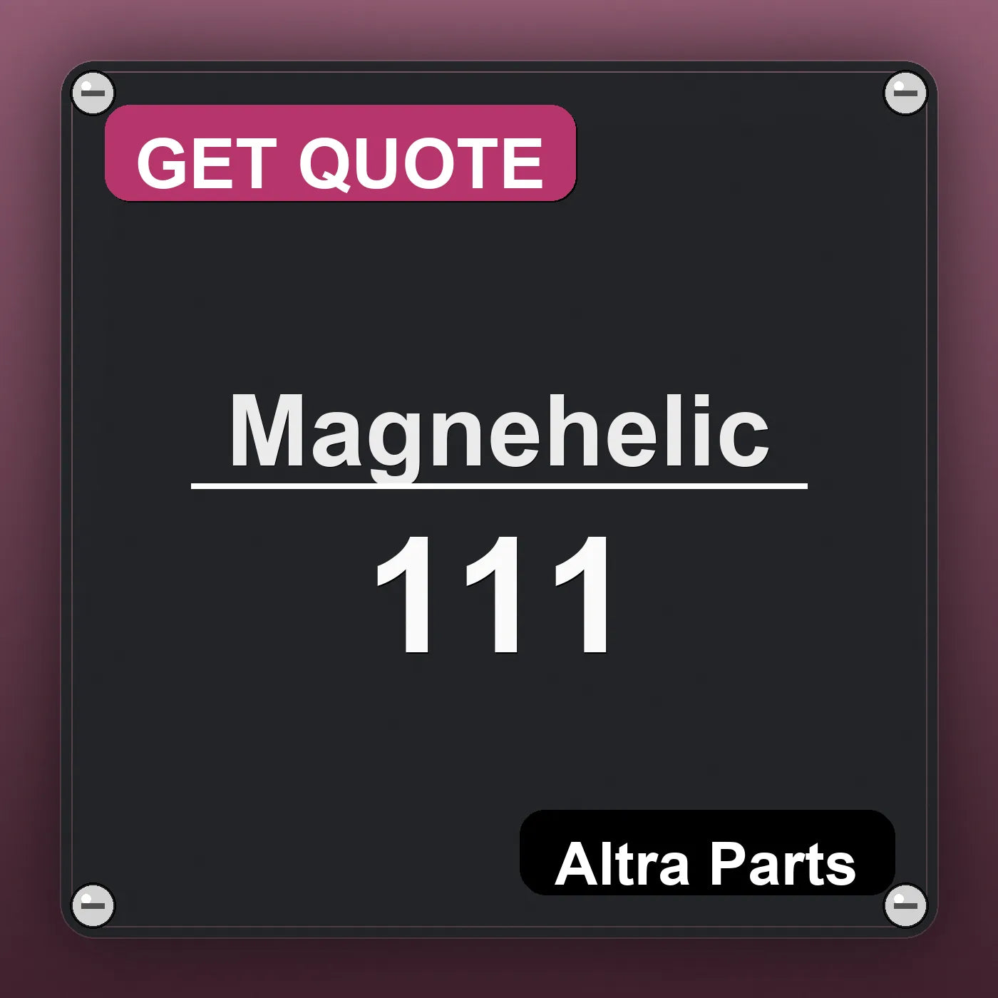 Magnehelic 111 industrial nameplate style image – Altra Parts. GET QUOTE.