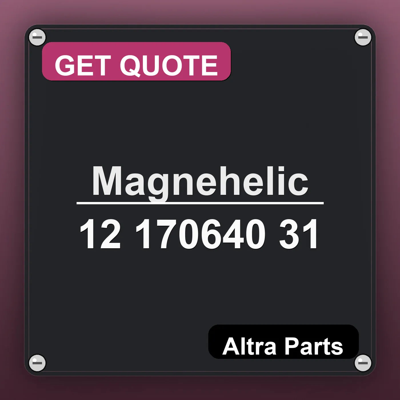 Magnehelic 12 170640 31 industrial nameplate style image – Altra Parts. GET QUOTE.