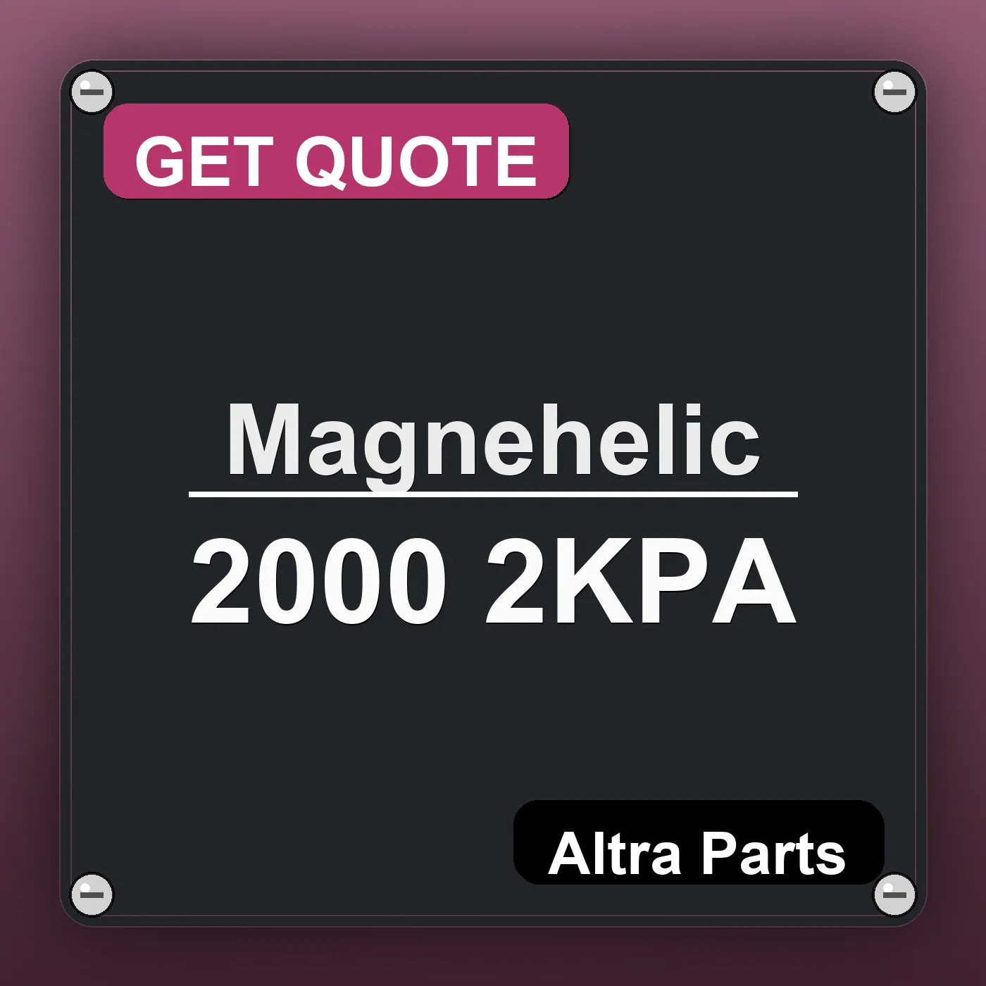 Magnehelic 2000 2KPA industrial nameplate style image – Altra Parts. GET QUOTE.