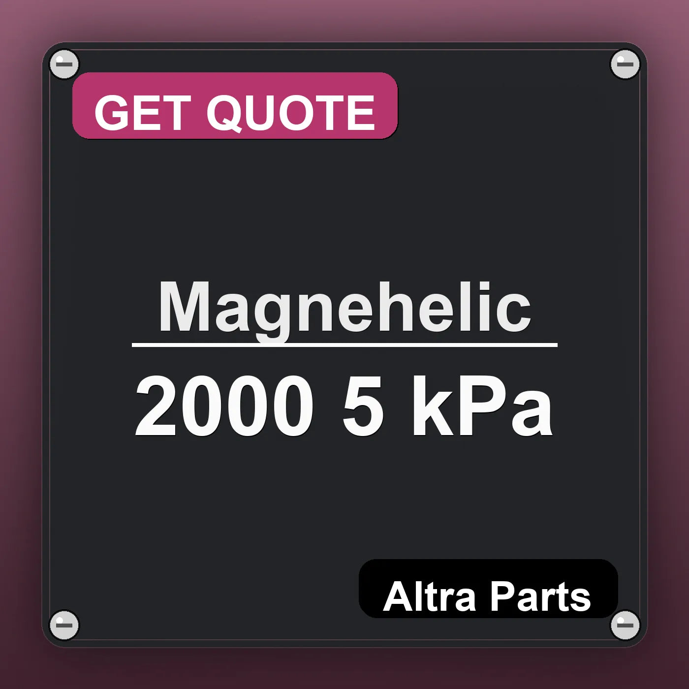 Magnehelic 2000 5 kPa industrial nameplate style image – Altra Parts. GET QUOTE.