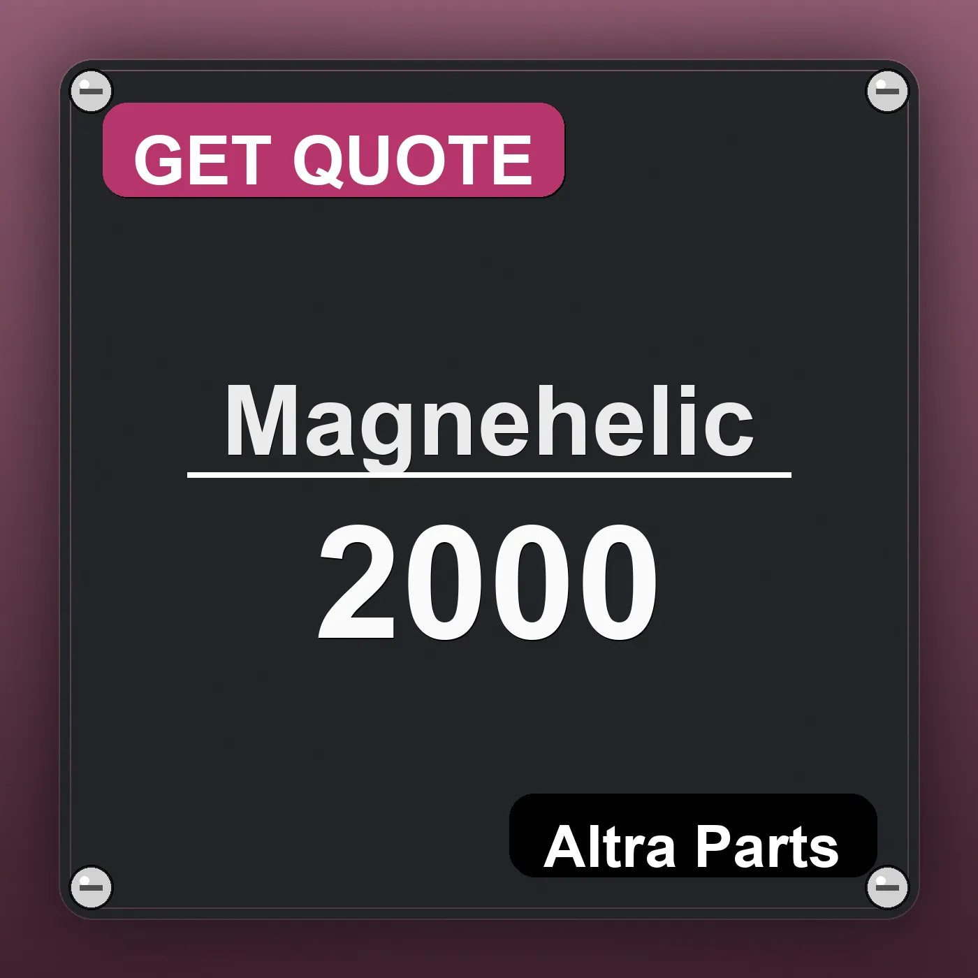 Magnehelic 2000 industrial nameplate style image – Altra Parts. GET QUOTE.