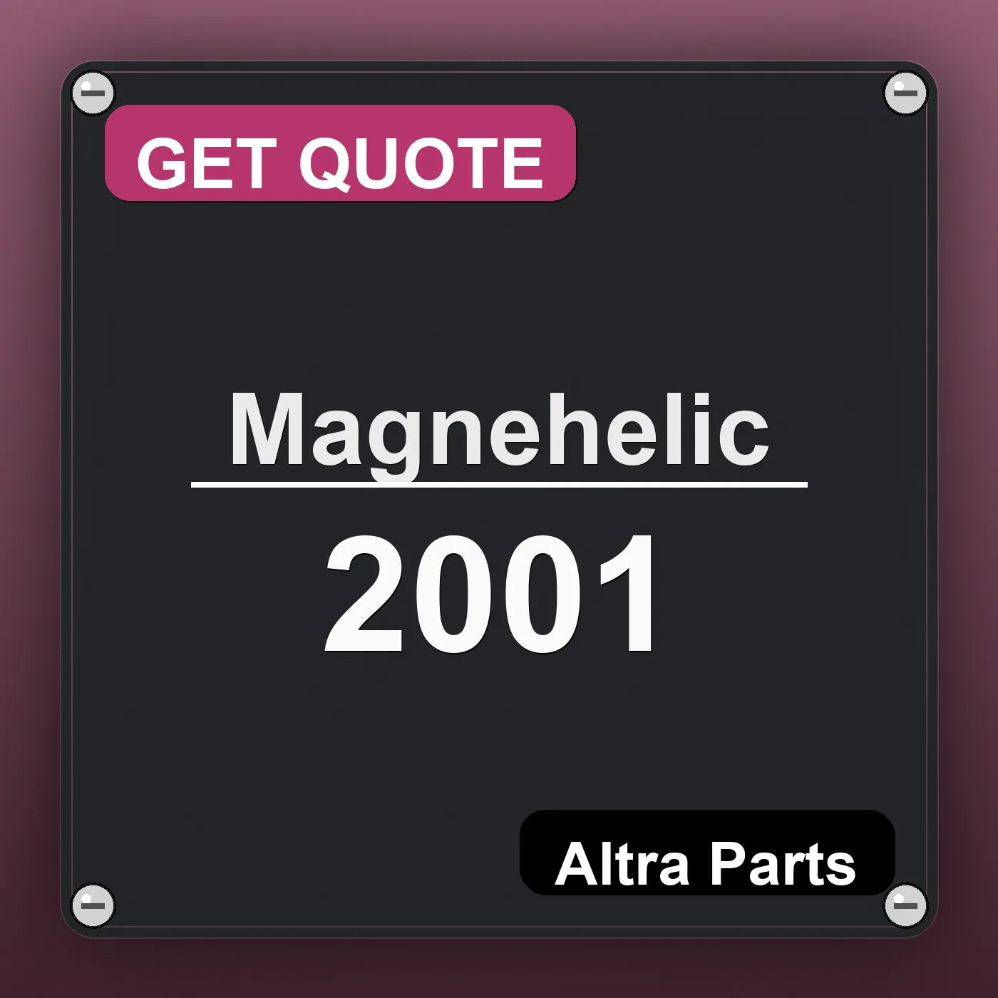 Magnehelic 2001 industrial nameplate style image – Altra Parts. GET QUOTE.