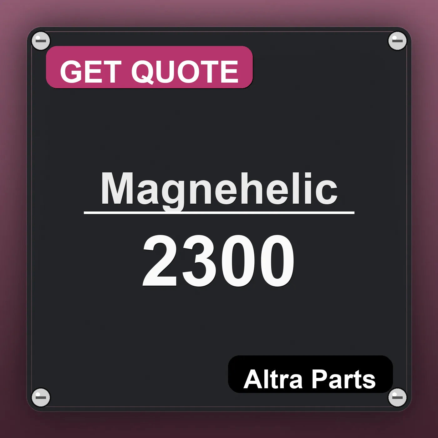 Magnehelic 2300 industrial nameplate style image – Altra Parts. GET QUOTE.
