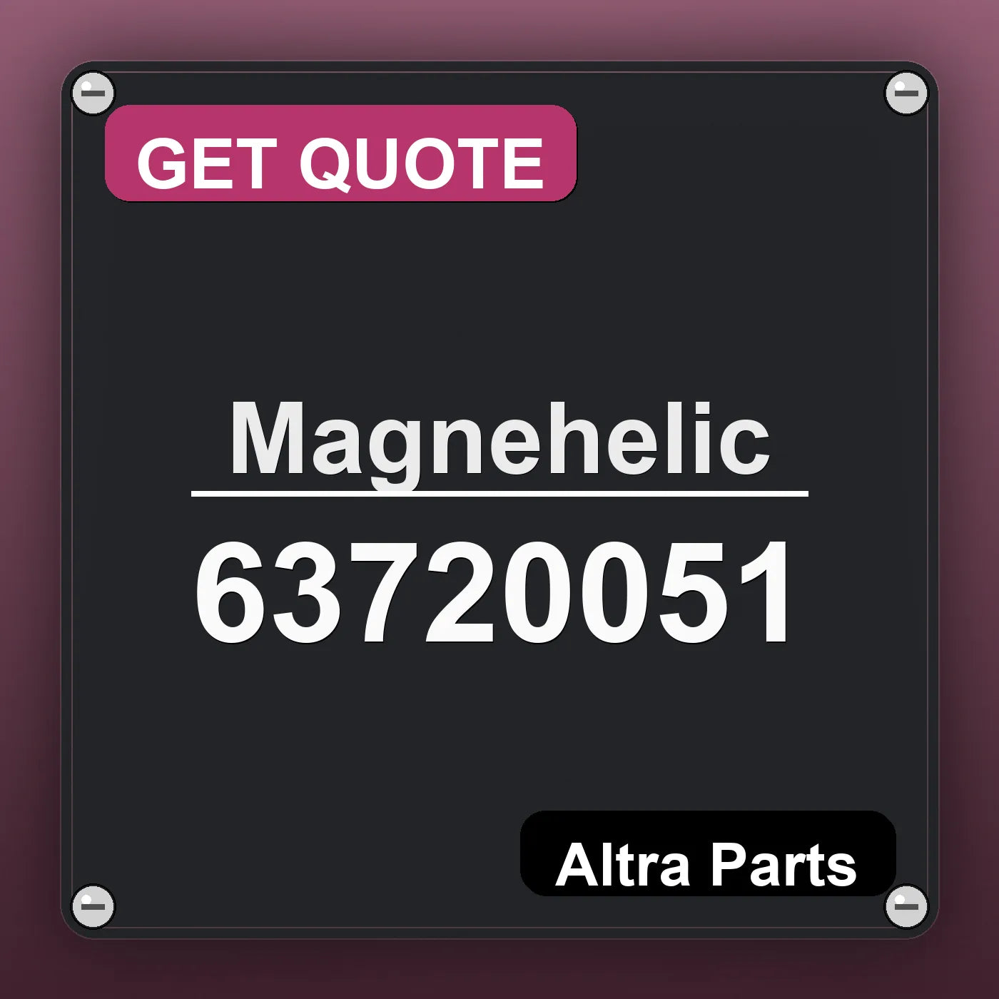 Magnehelic 63720051 industrial nameplate style image – Altra Parts. GET QUOTE.