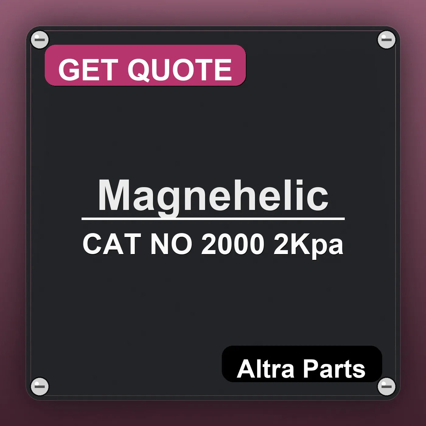 Magnehelic CAT NO 2000 2Kpa industrial nameplate style image – Altra Parts. GET QUOTE.