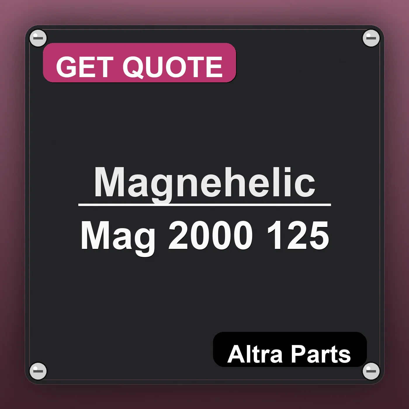 Magnehelic Mag 2000 125 industrial nameplate style image – Altra Parts. GET QUOTE.
