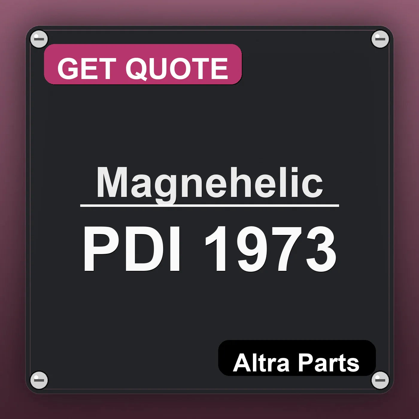 Magnehelic PDI 1973 industrial nameplate style image – Altra Parts. GET QUOTE.
