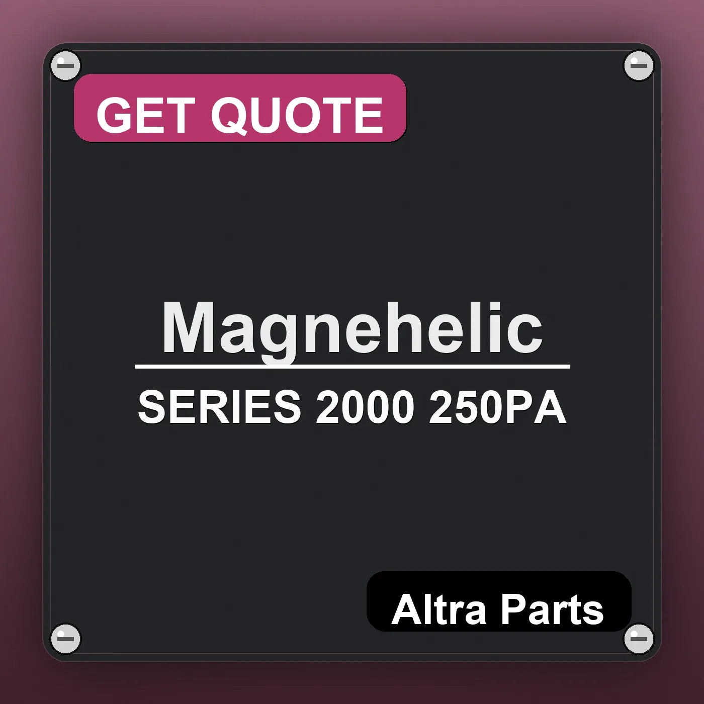 Magnehelic SERIES 2000 250PA industrial nameplate style image – Altra Parts. GET QUOTE.