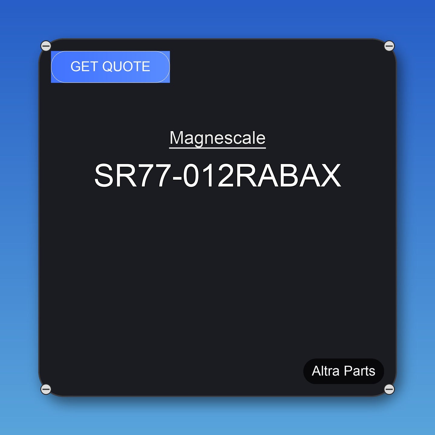 Magnescale SR77-012RABAX industrial spare part – fast international delivery & worldwide shipping
