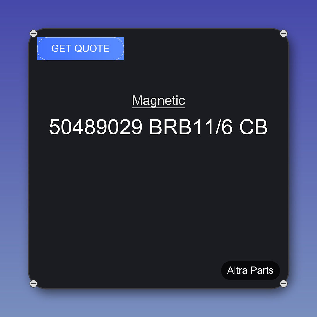 Magnetic 50489029 BRB11/6 CB industrial spare part – fast international delivery & worldwide shipping