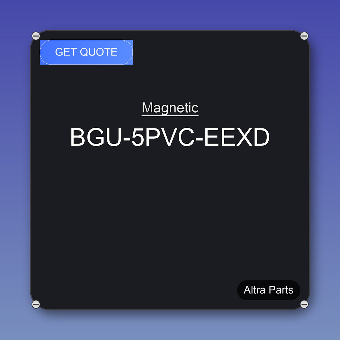 Magnetic BGU-5PVC-EEXD industrial spare part – fast international delivery & worldwide shipping
