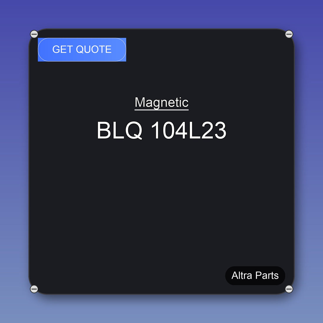 Magnetic BLQ 104L23 industrial spare part – fast international delivery & worldwide shipping