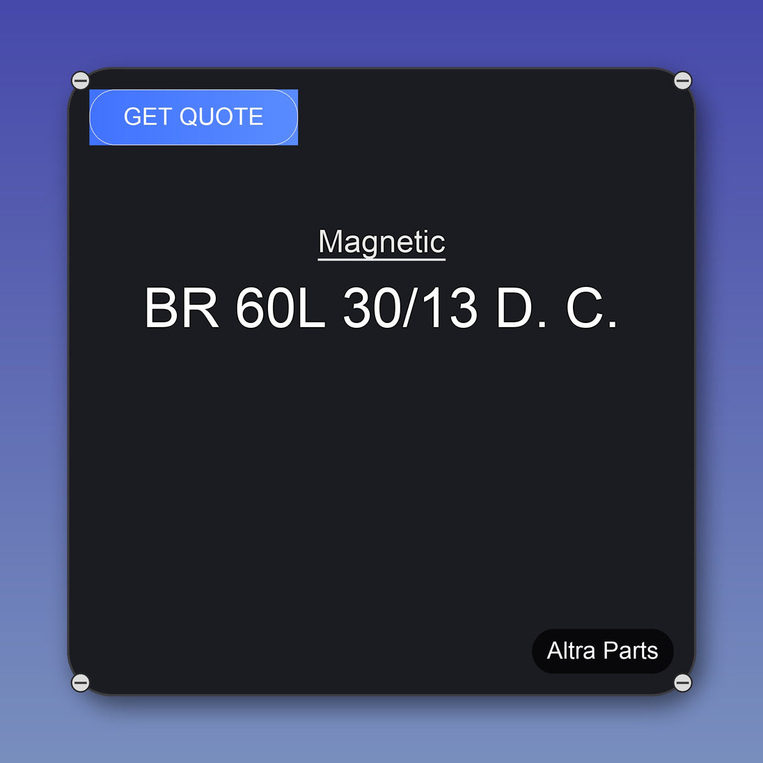 Magnetic BR 60L 30/13 D. C. industrial spare part – fast international delivery & worldwide shipping