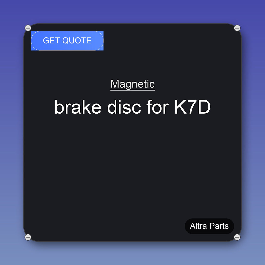 Magnetic brake disc for K7D industrial spare part – fast international delivery & worldwide shipping