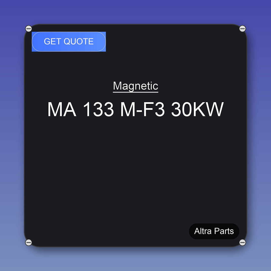 Magnetic MA 133 M-F3 30KW industrial spare part – fast international delivery & worldwide shipping