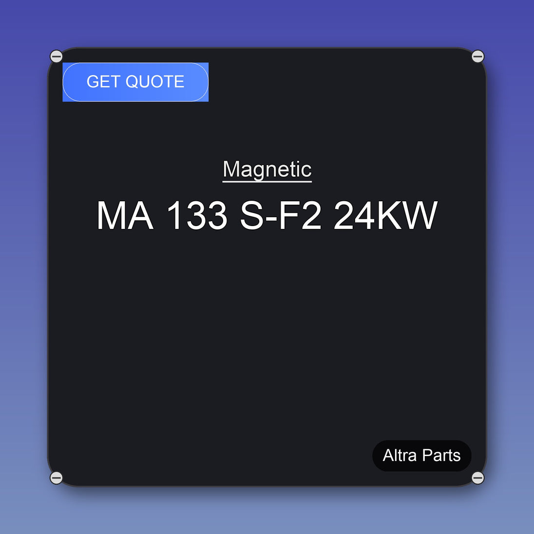 Magnetic MA 133 S-F2 24KW industrial spare part – fast international delivery & worldwide shipping