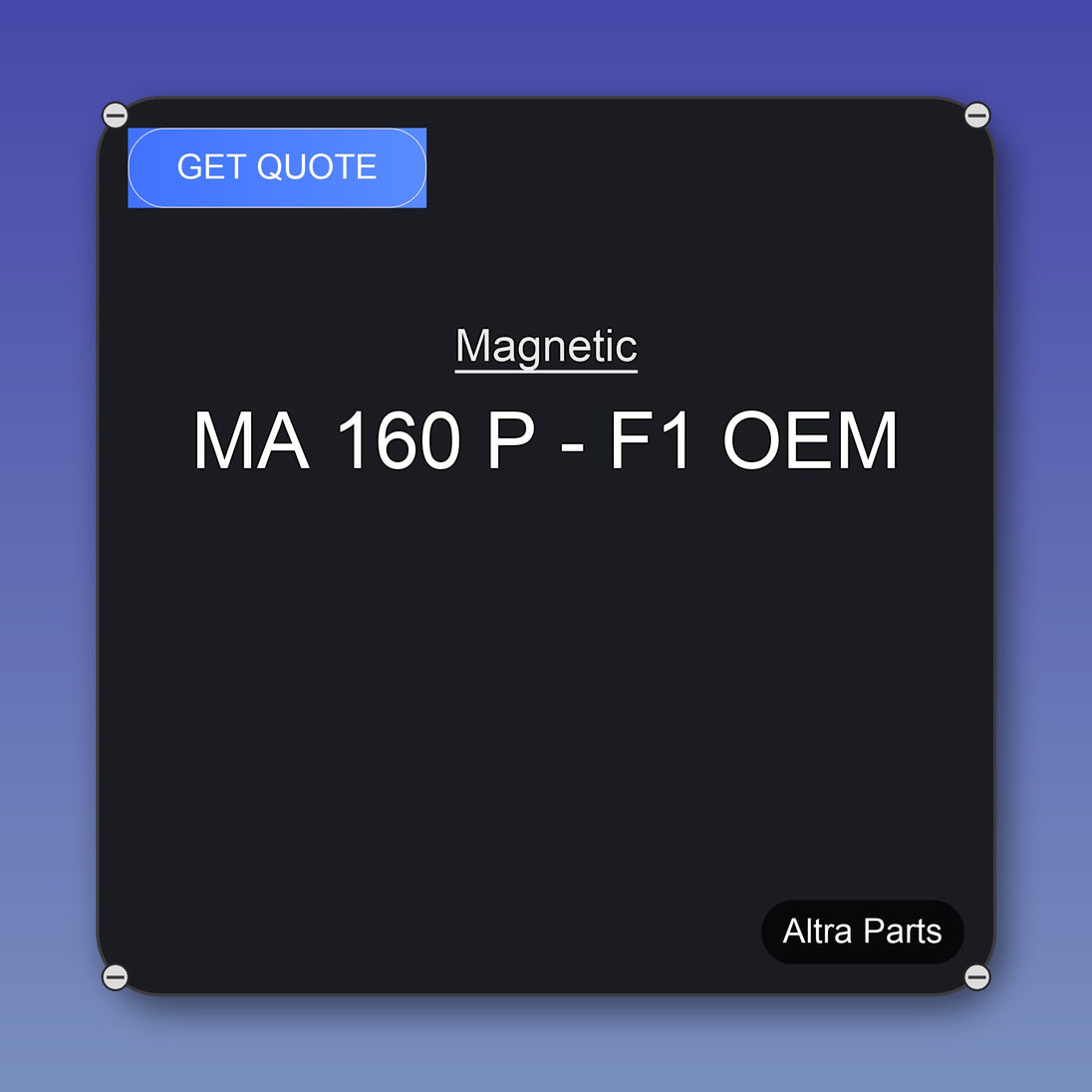 Magnetic MA 160 P - F1 OEM industrial spare part – fast international delivery & worldwide shipping