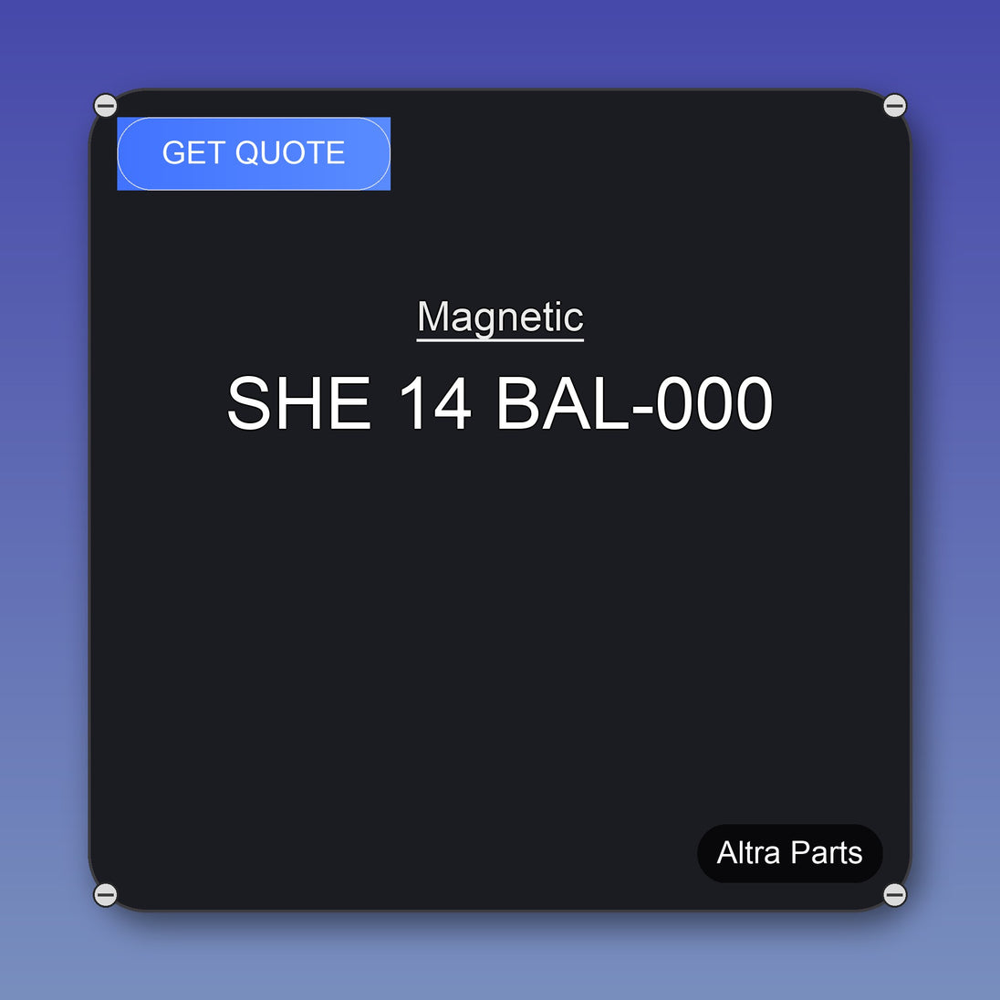 Magnetic SHE 14 BAL-000 industrial spare part – fast international delivery & worldwide shipping